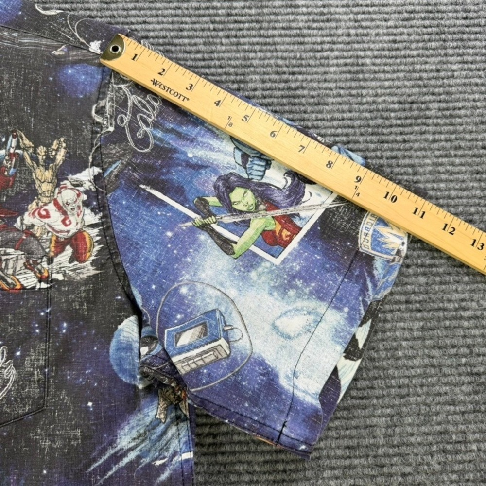 Reyn Spooner Marvel Guardians of the Galaxy Shirt Mens Large Blue Classic Fit - Picture 12 of 13